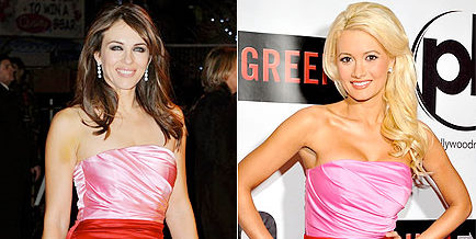 Módne faux-paux Elizabeth Hurley a Holly Madison