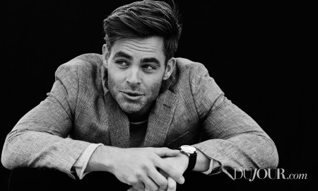 Chris Pine pre DuJour magazine